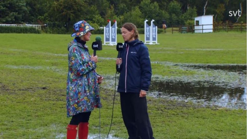 Regnkaos ställer till det för tävlingarna i Falsterbo.