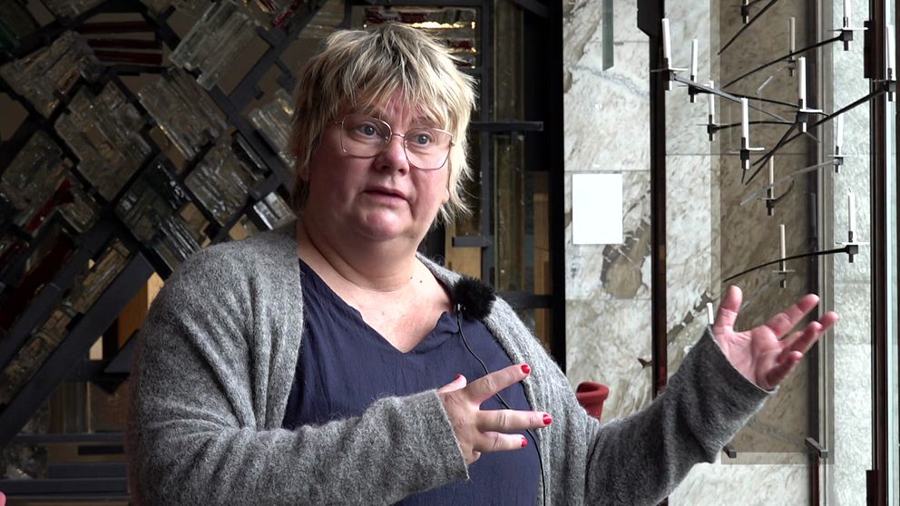 Socialdemokratiska politikern Ann-Louise Molin Östling i stadshuset i Västerås.