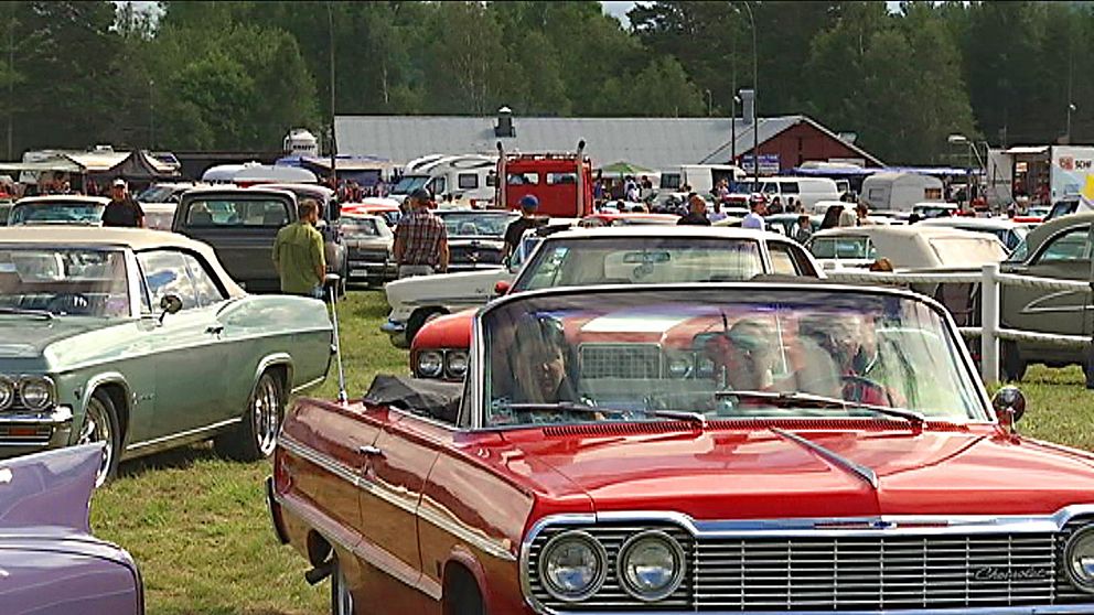 Bilar på Classic Car Week i Rättvik