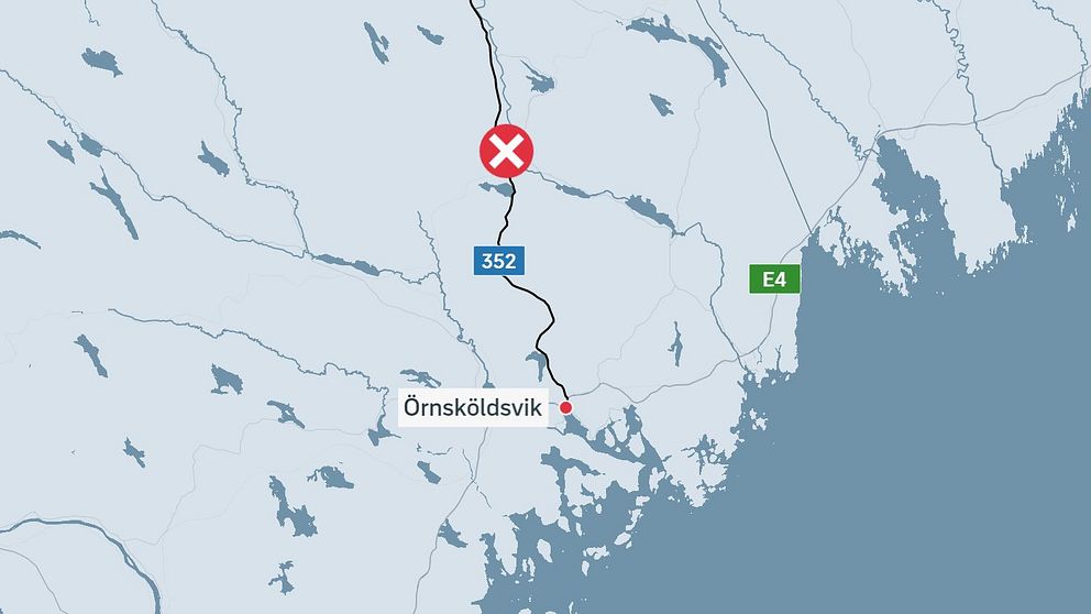 En till sjukhus efter singelolycka i Björna – timmer på vägbanan | SVT ...