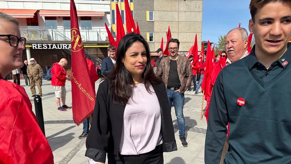 Vänsterpartiets partiledare Nooshi Dadgostar