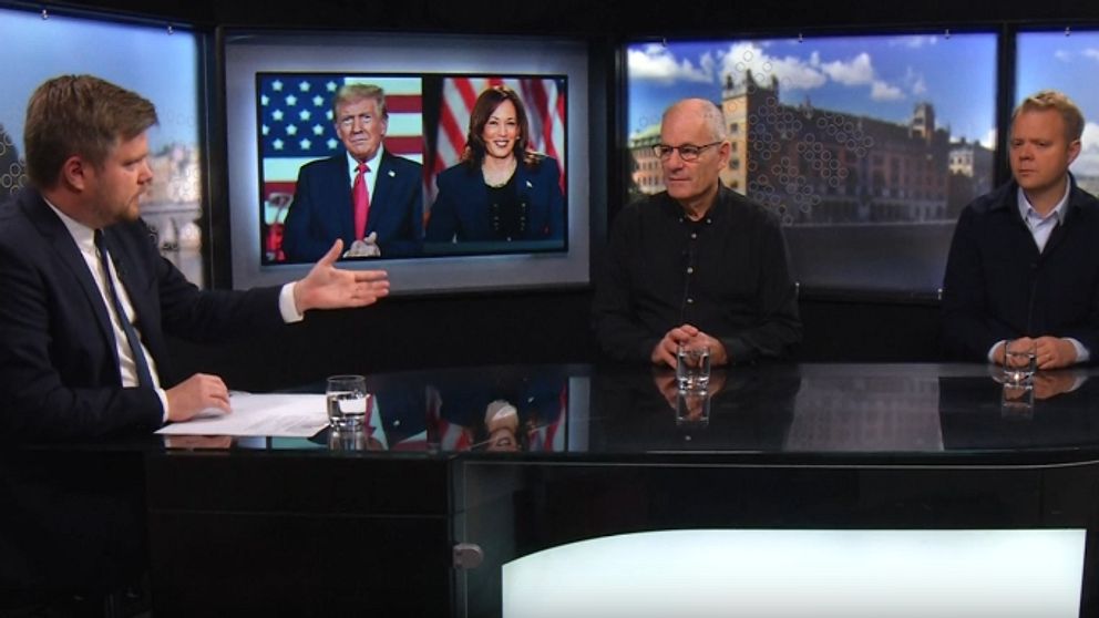 Bild från EU-magasinets studio med gäster