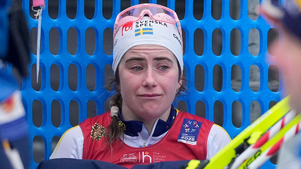 Ebba Andersson i tårar
