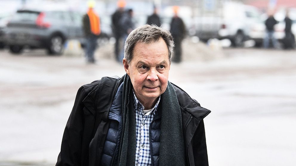 Karl Hedin i samband med rättegången i Västerås