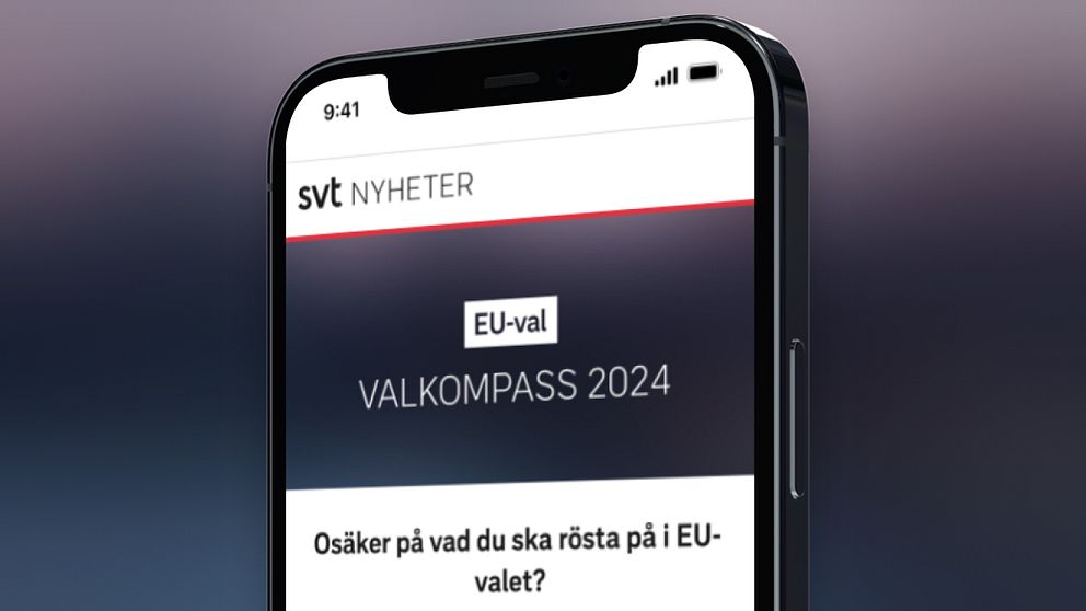 SVT:s valkompass i en telefon