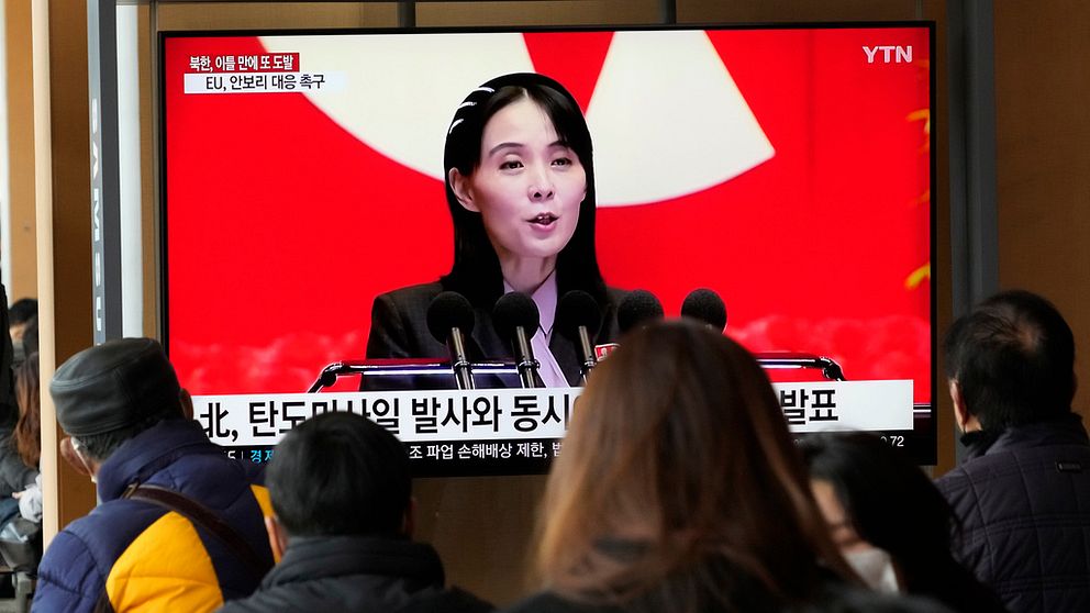 Nordkoreas diktator Kim Jong-Uns syster Kim Yo-Jong.