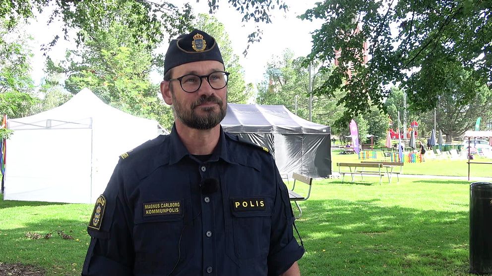 En bild på kommunpolisen Magnus Carlborg i Luleå.