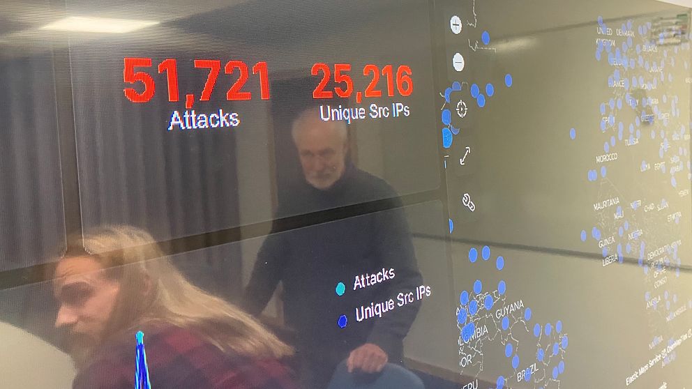 Kalmar kommun  hackerfälla skärm med statisik