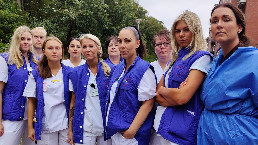 Sjuksköterskor på Hallands sjukhus.