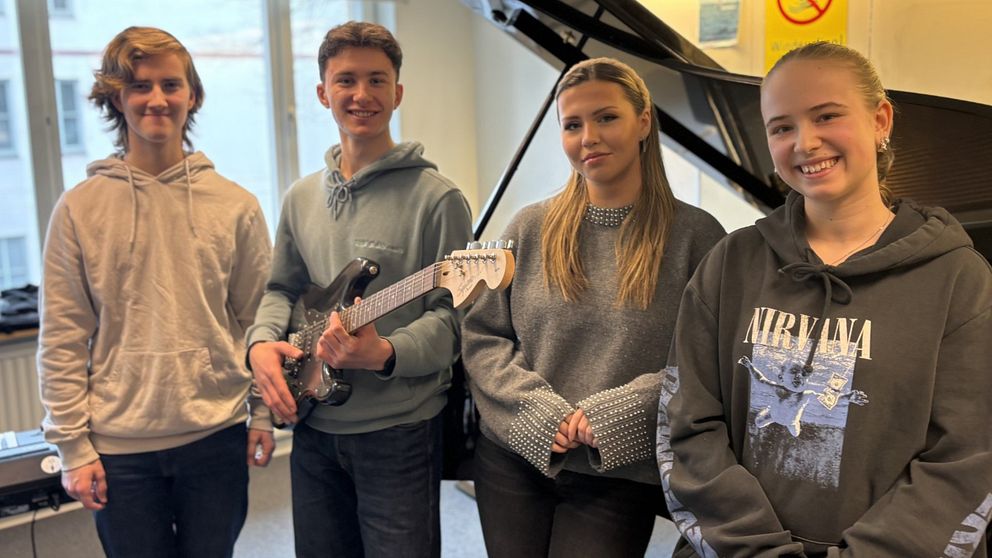 Musikelever på De Geer-gymnasiet i Norrköping.