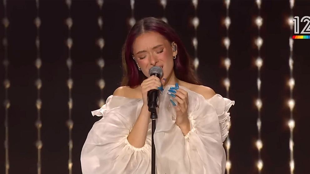 Eden Golan uppträder i det israeliska kvalet för Eurovision.