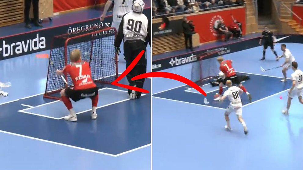 Märkligt mål i innebandy