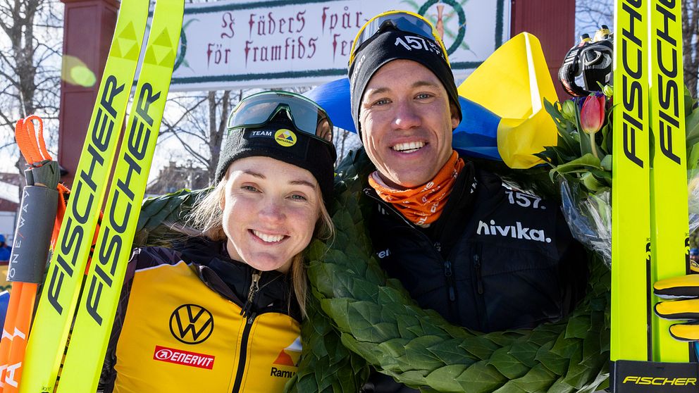 Segrarna i Vasaloppet 2023: Emelie Fleten och Emil Persson