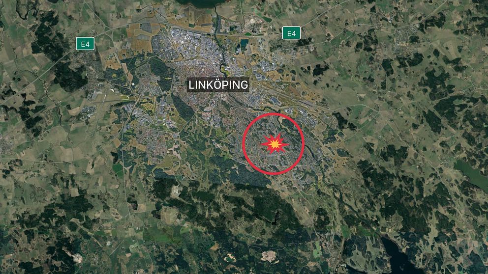 Kartbild över Linköping.