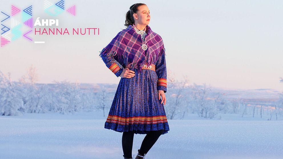 Hanna Nutti med sin låt Áhpi. – Hanna Nutti – Áhpi