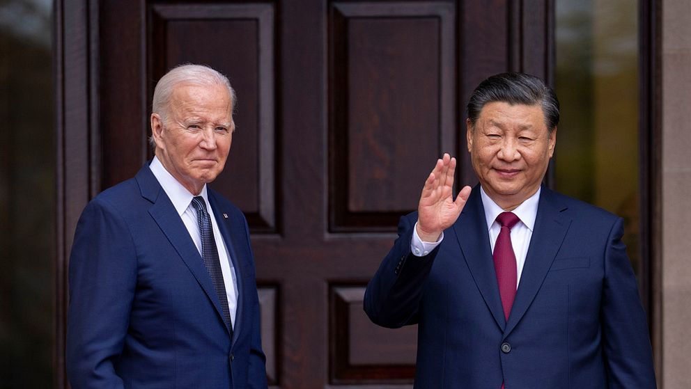 USA:s president Joe Biden och Kinas president Xi Jinping.