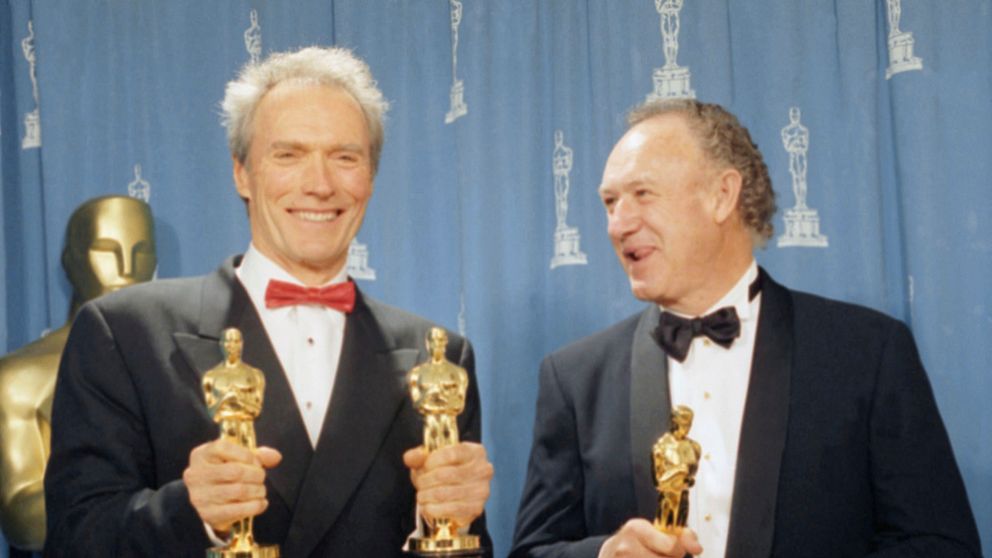 Clint Eastwood och Gene Hackman på Oscarsgalan 1993.