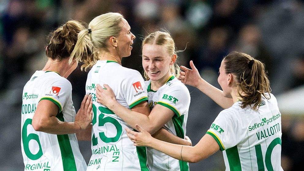 Hammarby firar ett mål mot BP