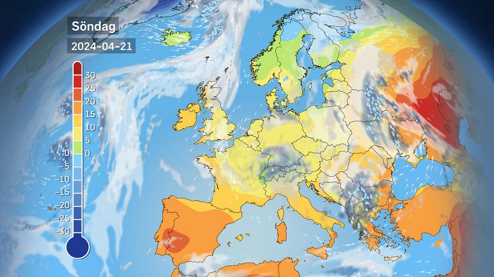 Se prognosen för vädret i Europa kommande dagar