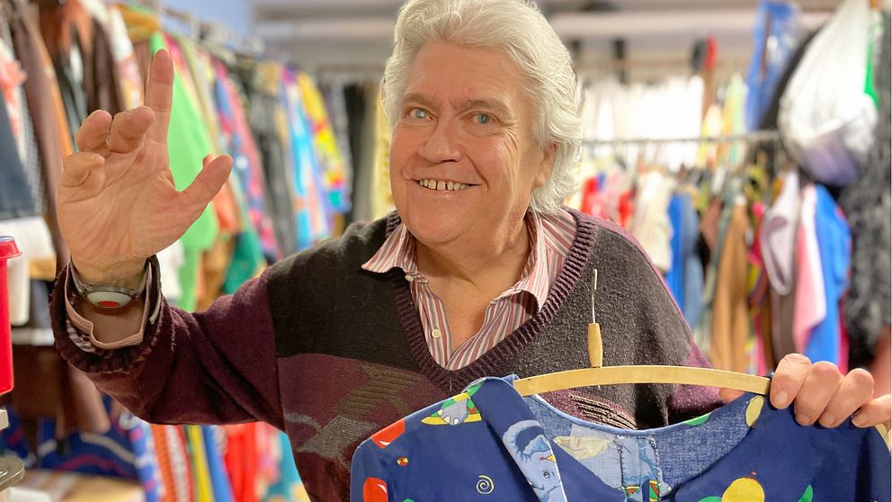 Christer Peters, magasin, kläder, maskerad, maskeradkläder, man med maskeradkläder