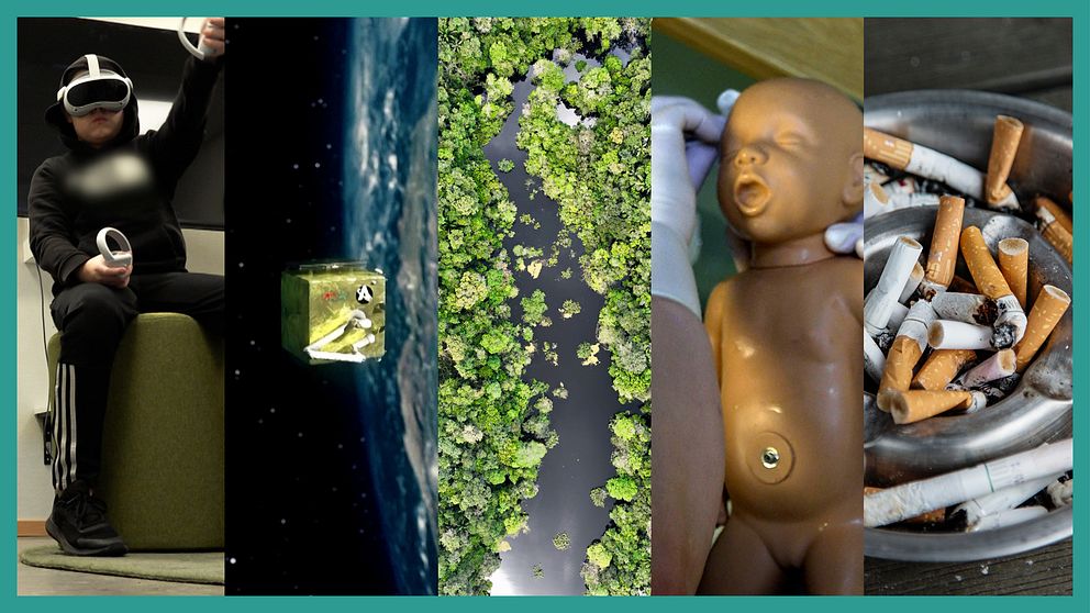 Virtual reality för hemmasittare, robot som ska städa i rymden, minskat avskogning i Brasilien och Colombia