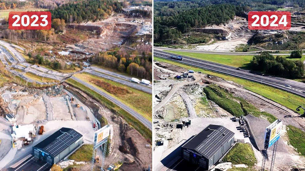 Raset på E6 i stenungssund 2023 och samma plats 2024