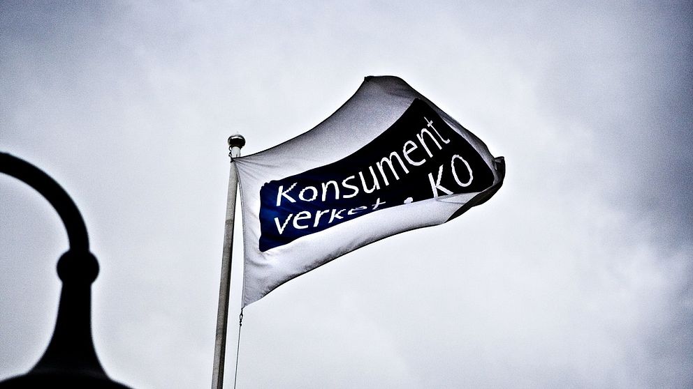 Flagga med Konsumentverkets logotyp
