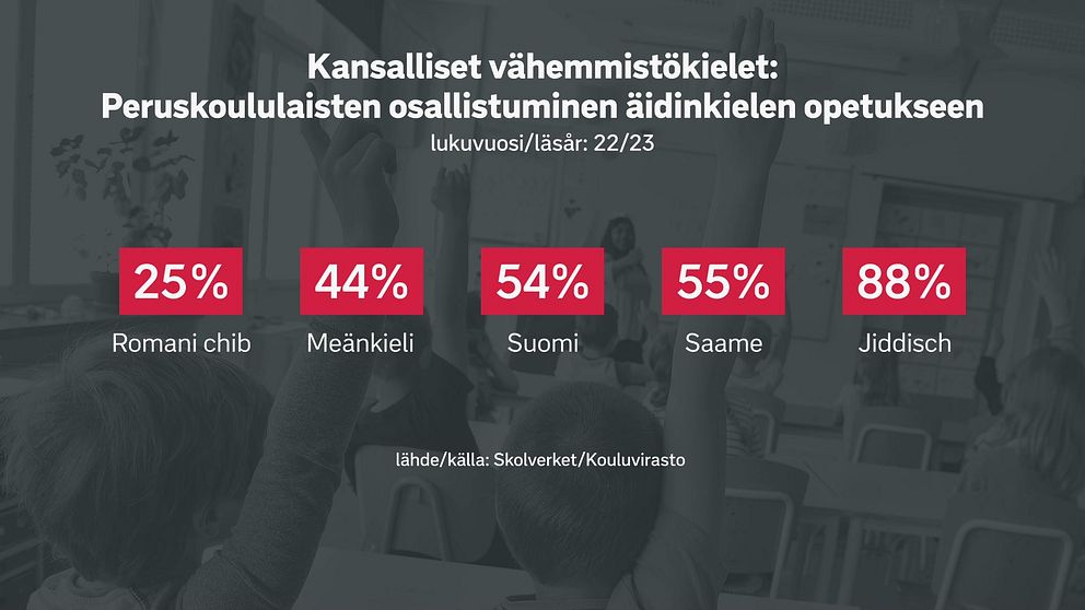 Nationella minoriteter: Antalet berättigade elever som deltar i modersmålsundervisning