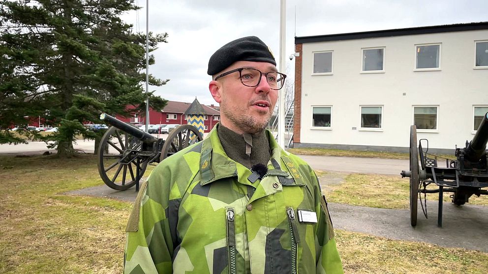 Överstelöjtnant Ola Sandberg, platschef för Försvarsmakten i Kvarn.