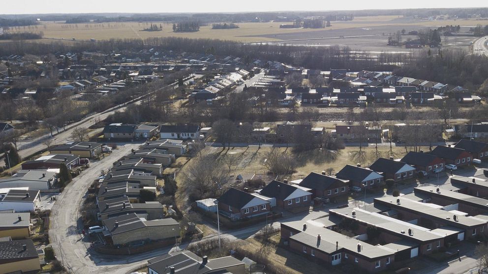 Ett bostadskvarter med hus.