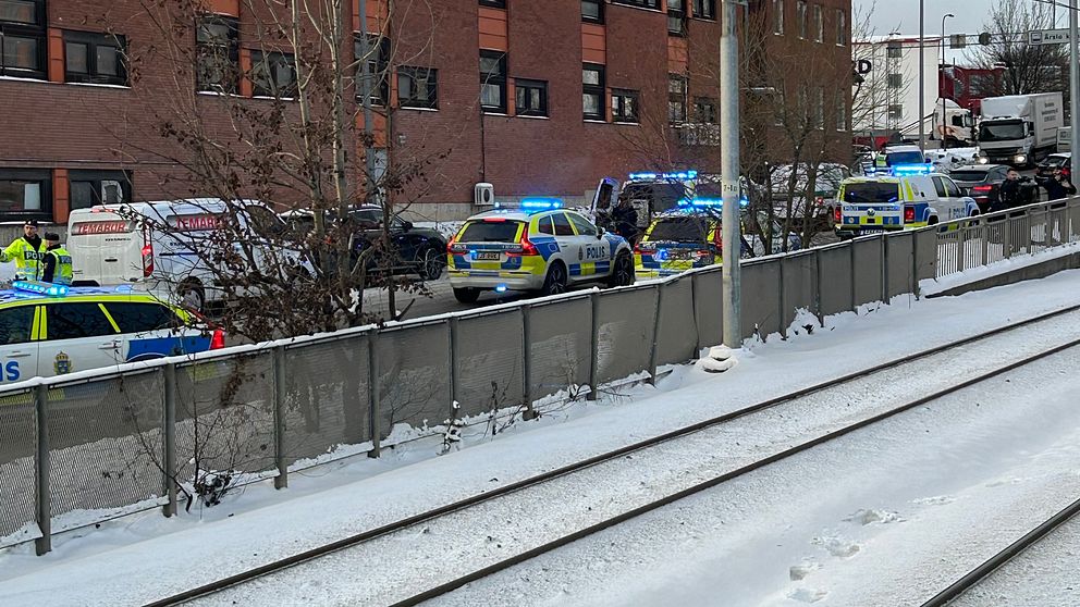 Bild från gripandet vid Årstaberg