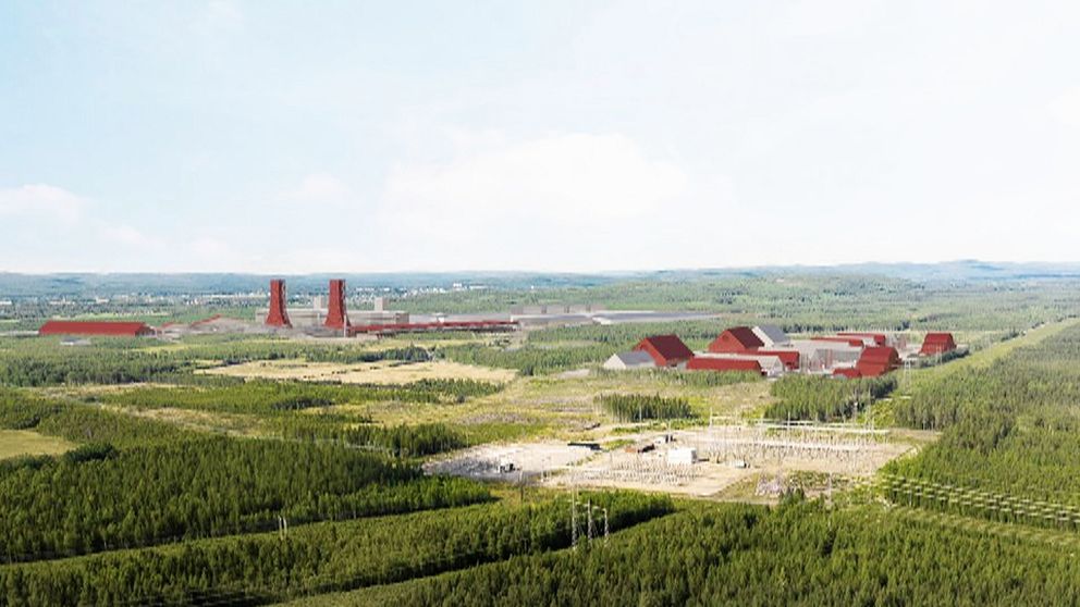 Bild på stålverket som ska byggas i Bodens kommun.