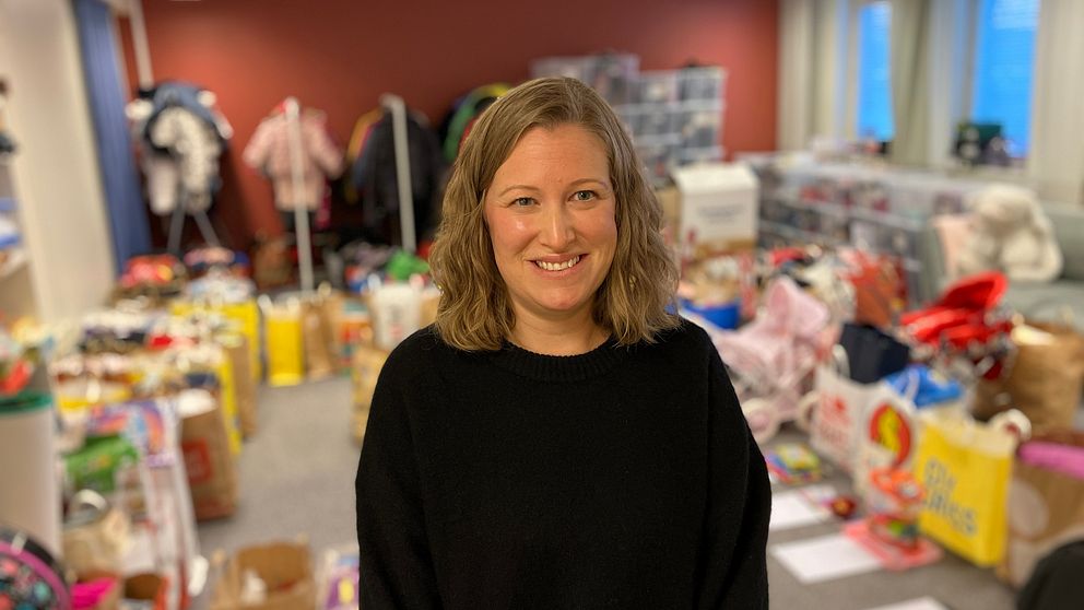 Små Hjärtans grundare Sofia Caro i föreningens lokal.