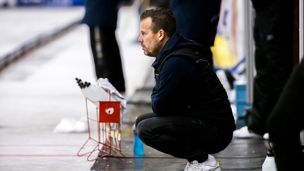 Bilden visar Boltics nya tränare Jesper Bryngelsson under en tidigare match.