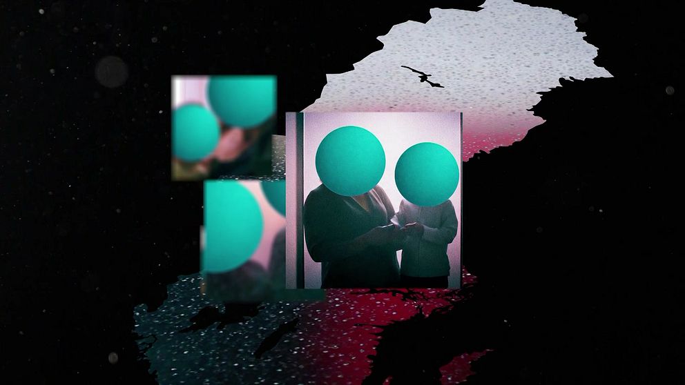En grafik som visar flera anonyma figurer av kvinnor och barn som representerar alla personer som SVT har pratat med i sin granskning.
