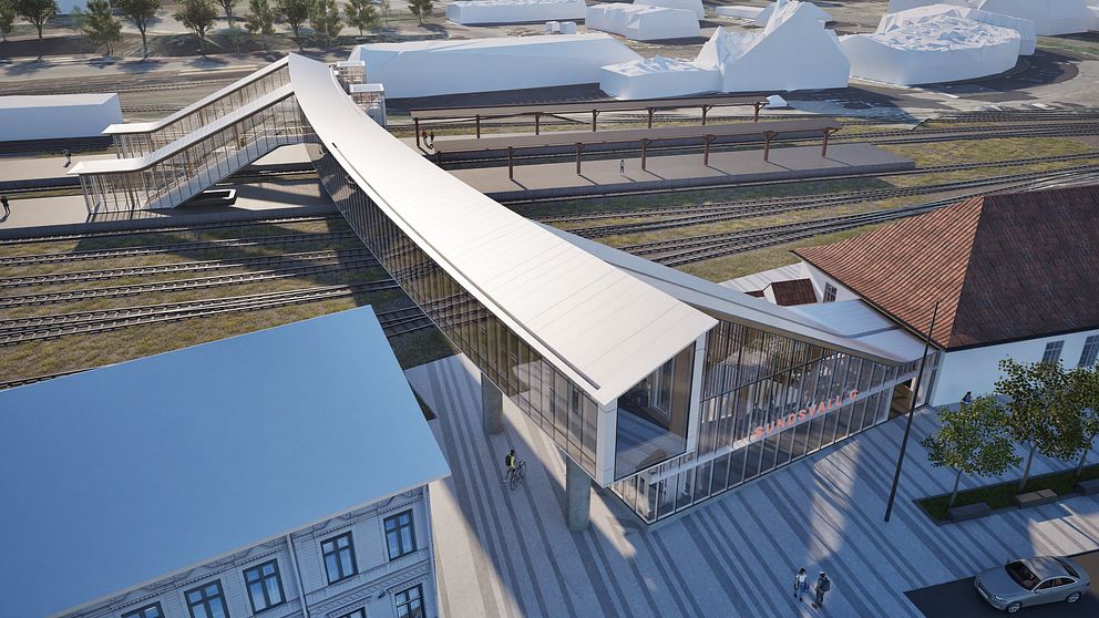 Illustration över hur Sundsvalls nya resecentrum ser ut.