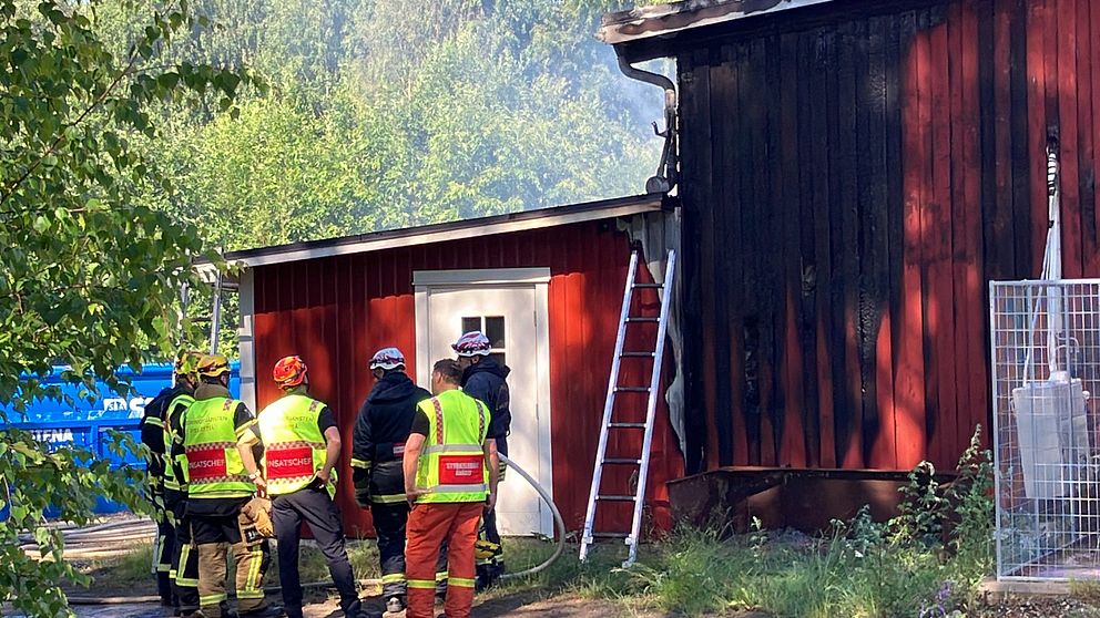 Brand i Burträsk.