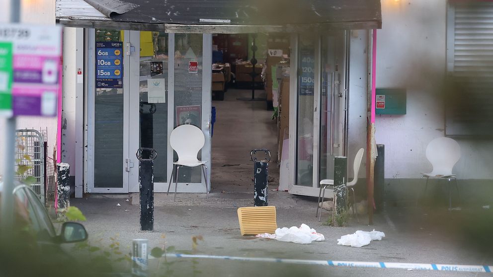 Effekterna av en detonation i en butik i Södertälje
