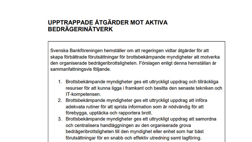 Rapport som bankföreningen publicerat.
