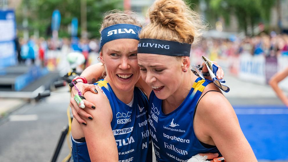 Svensk dubbel i knockout-sprinten under VM i orientering 2024 då Tove Alexandersson vann guld och Karolin Ohlsson knep silvret i Edinburgh, Storbritannien.