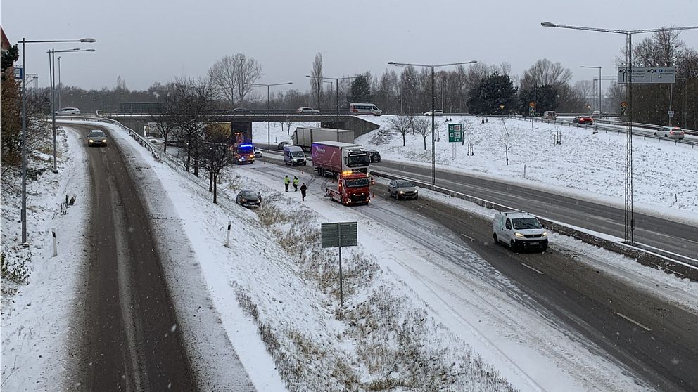 Köer på E4:an vid A6.
