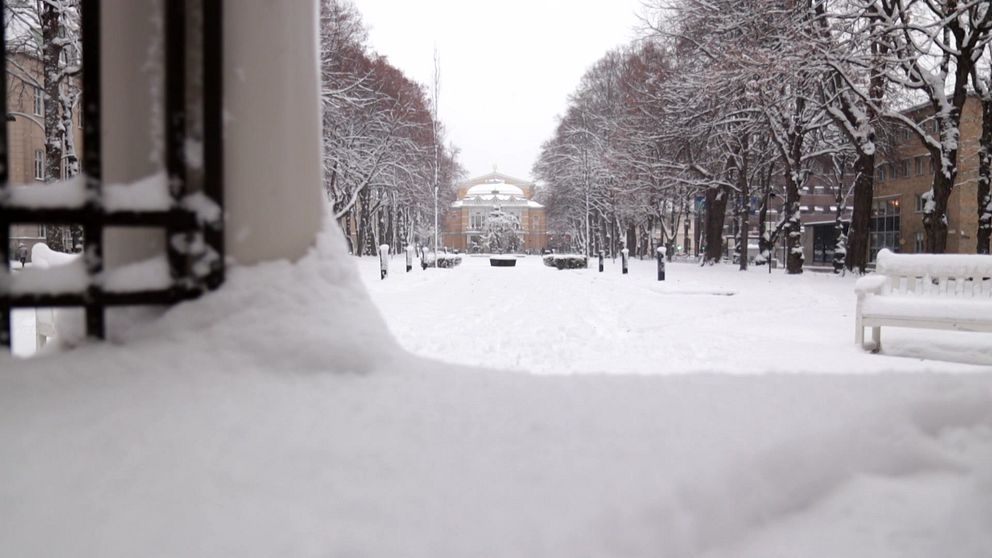 Snö i Gävle