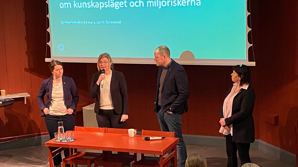 Kommunalråden i Åre, Berg, Östersund och Krokom öppnar  paneldiskussionen om gruvdrift och miljörisker.