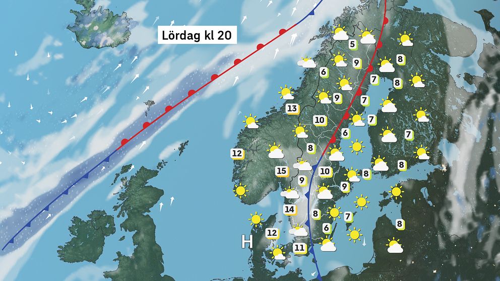 Vädret imorgon kväll