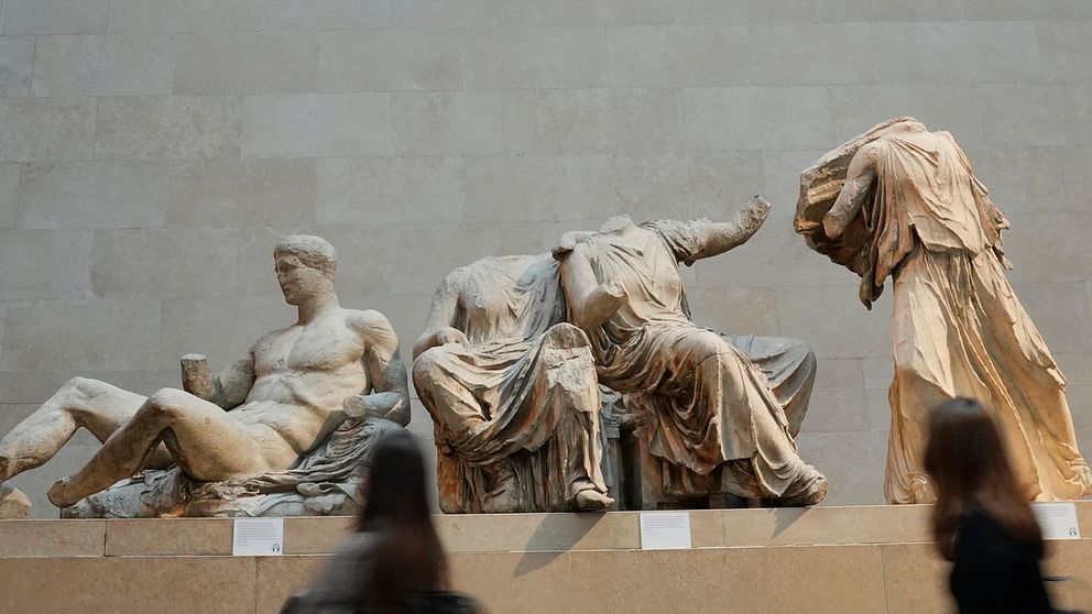 Skulpturer som är del av Parthenonfrisen.