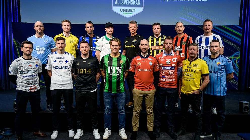 Fotbollsspelare från Allsvenskan klubbar står i rad inför säsongen 2023.