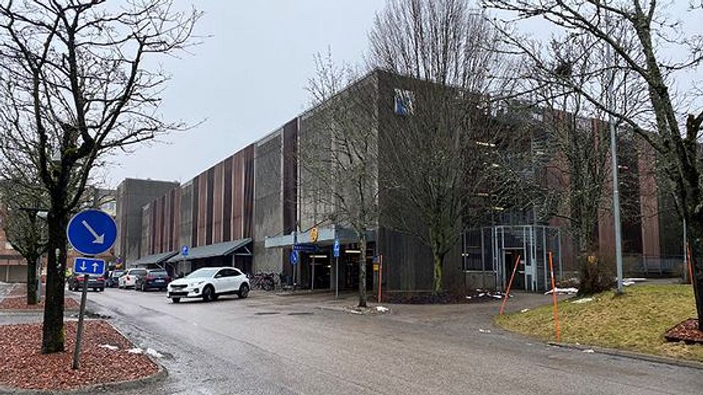 Parkeringshuset utanför Centrallasarettet i Växjö