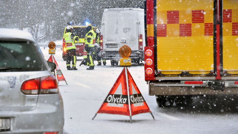 Olycka på E4 i Nyköping