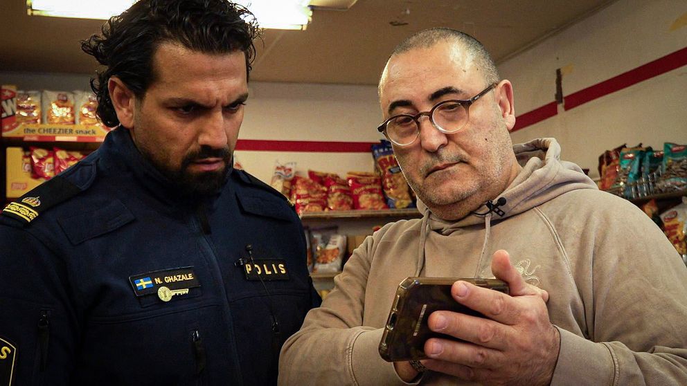 Nadim Ghazale och butiksägaren Ali Kamrani