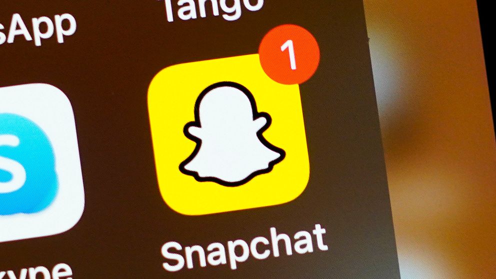 Snapchat ikon på mobilskärm.
